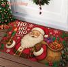 2D Flat Santa Claus Cartoon Doormat, Christmas Entryway Foyer Mat, Non-slip  Mat Suitable for Home and Outdoor Decoration Mats