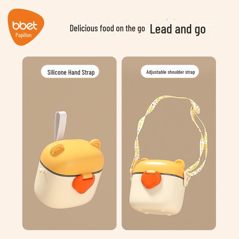 Portable Baby Snack & Milk Powder Box with Separate Layers for Outdoor Use