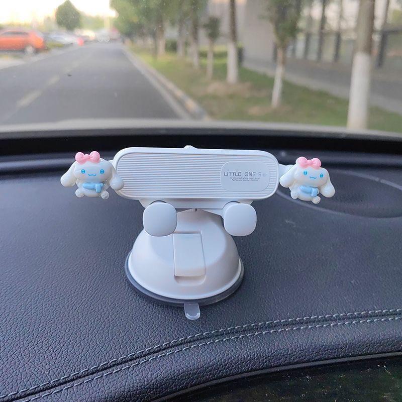 Wind Flower Car Phone Holder with Suction Cup - Cute Dashboard Ornament