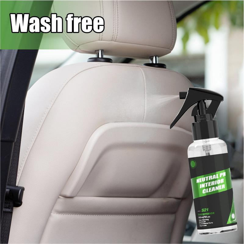 Car Total Interior Cleaner Agent Ceiling Cleaner Leather Car Seat Stain Remover Neutral PH Car Cleaning Spray Auto Detailing