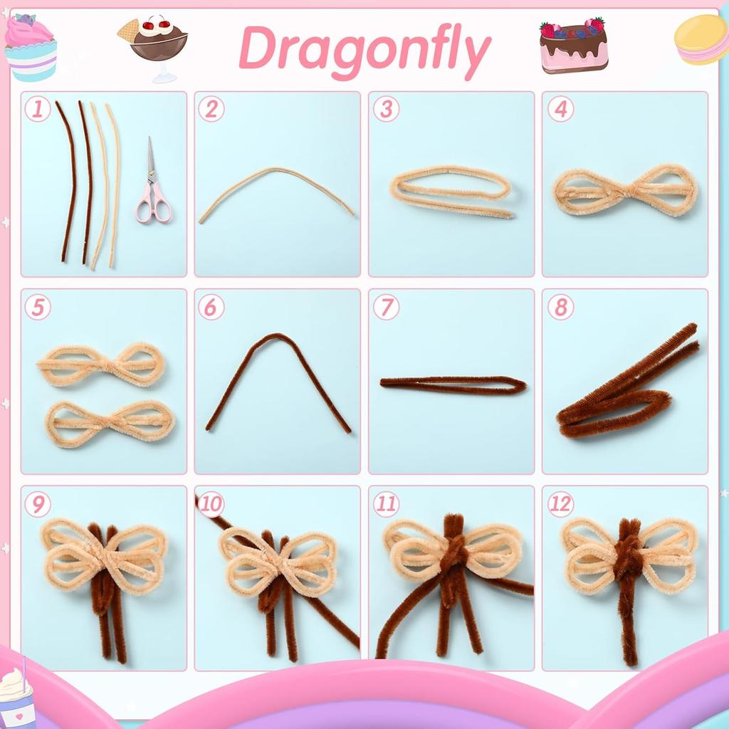 500 Pcs Pipe Cleaners Chenille Stems Pipe Cleaners Craft Bulk Fuzzy Sticks for Creative School Projects DIY Crafts Decorations