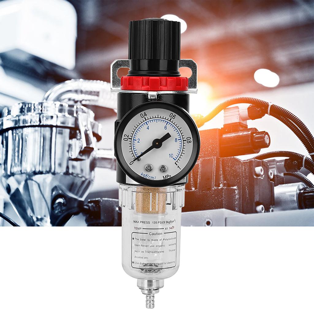 Separator Ulei-Apă AFR2000 14in Filtru Aer Comprimat Tratare Sursă Aer cu Manometru