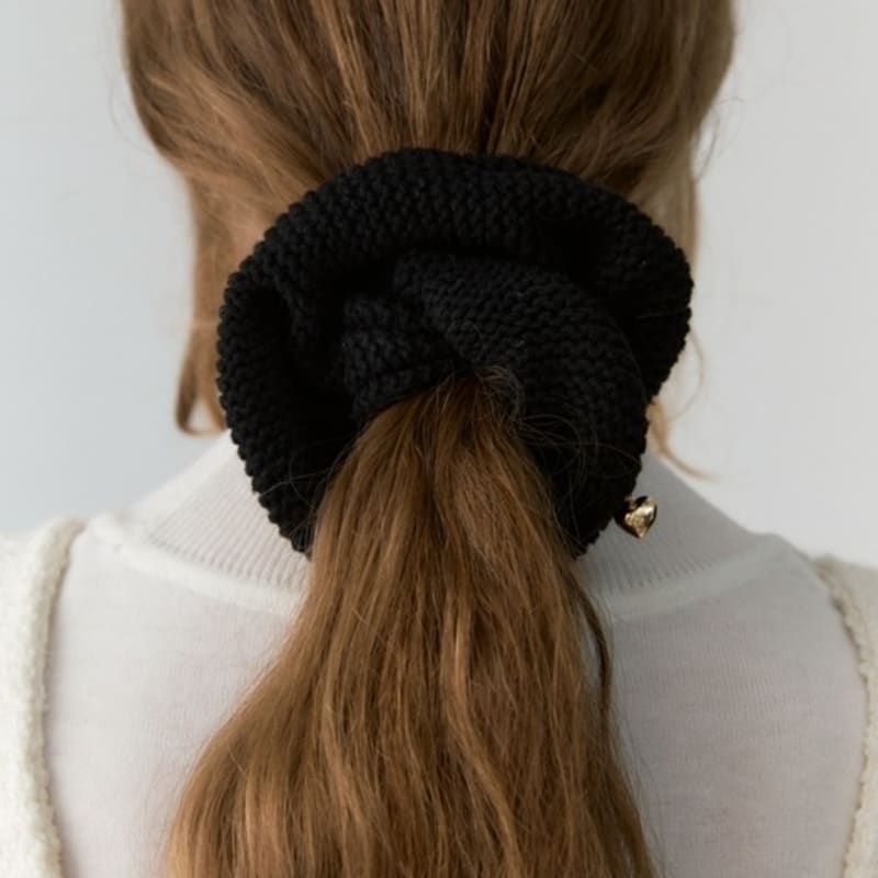 DEPOUND Knit Scrunchie - Black