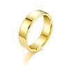 Titanium Steel Couple Rings - Polished Plain Band, Popular European & American Style Jewelry