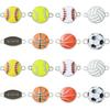 DanLingJewelry 40 Pieces 8 Various Style Ball Connectors Charms Enamel Basketball Football Volleyball Pendants Football Sports Pendants for Jewelry