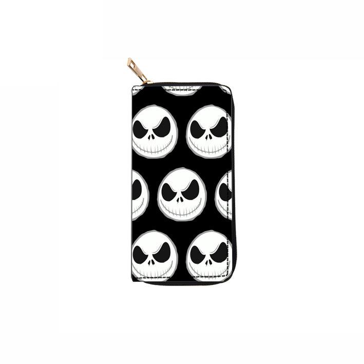 New Skull Long Zipper Wallet Christmas Fright Night Clutch Wallet