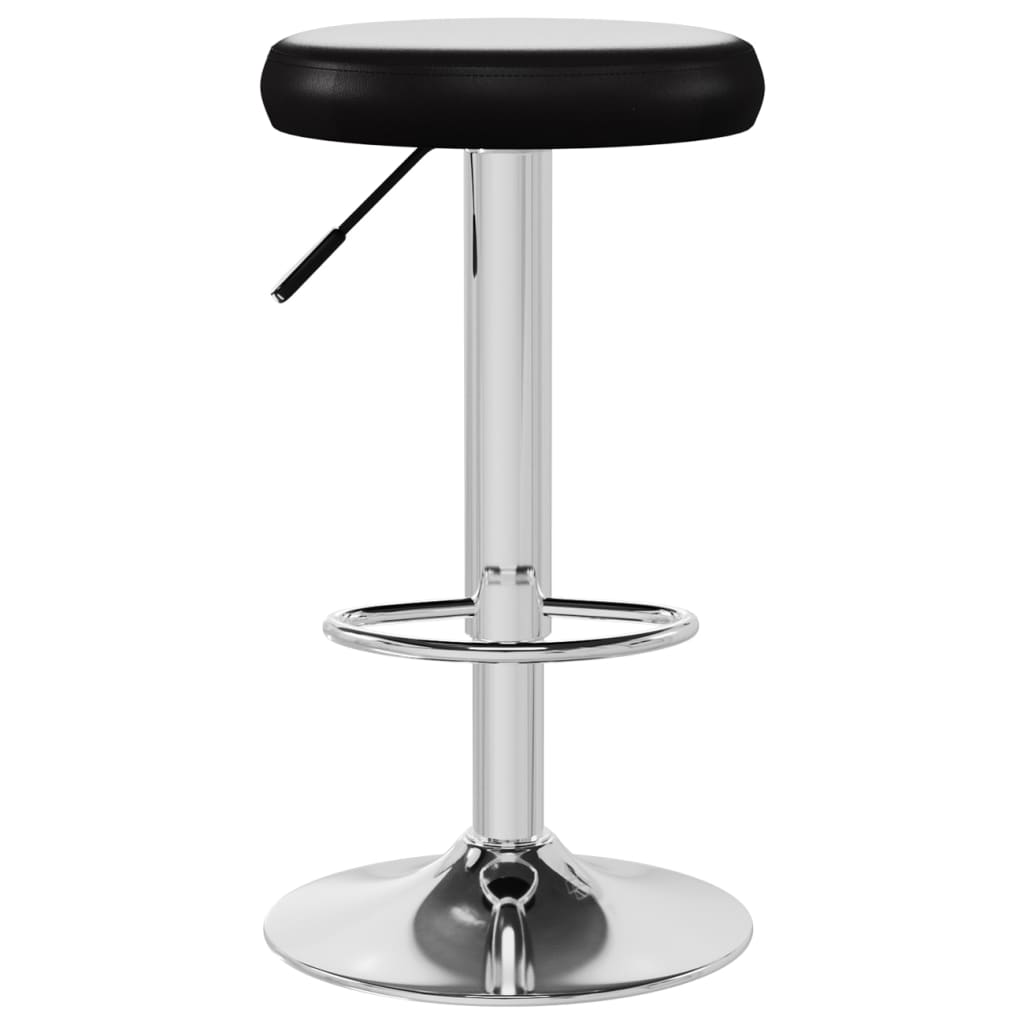 Vidaxl Bar Stools, 2 Pcs, Black, Faux Leather