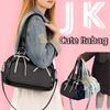 Preppy Style Transparent Pocket Shoulder Bag JK Bowling Bag Casual Cotton Doll Ita Bag  Outdoor