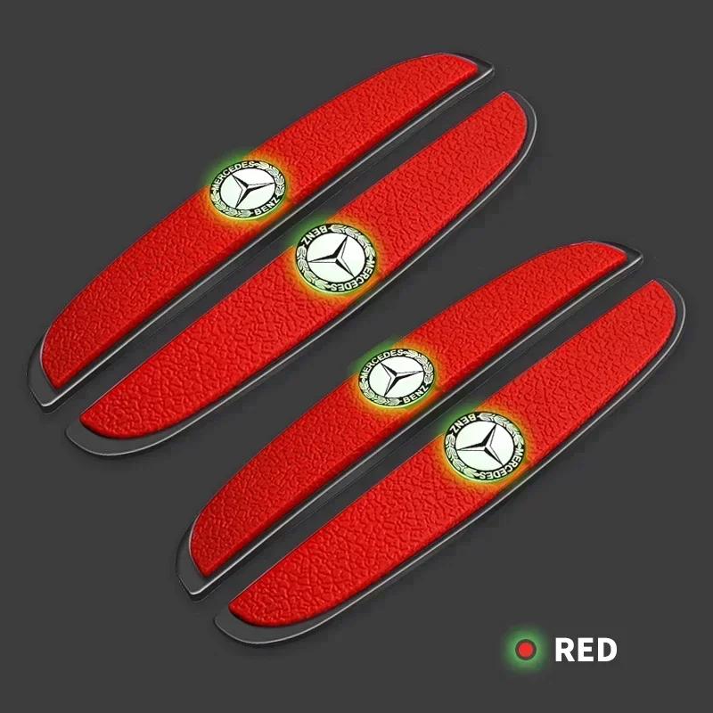 GOX3   4pc Rubber Bumper Strip Car Door Anti-Collision Emblem Sticker for Mercedes Benz B/C/E/S Class A Class C200L GLC GLK New CLA GLA