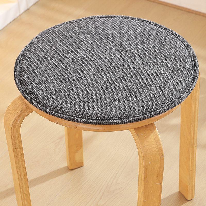 

Льняная подушка для стула круглая подушка ресторан круглый год нейтральный держатель для карточек бар мягкая сумка губка ткань кожа татами сиденье Round cotton-dark gray Diameter 25cm