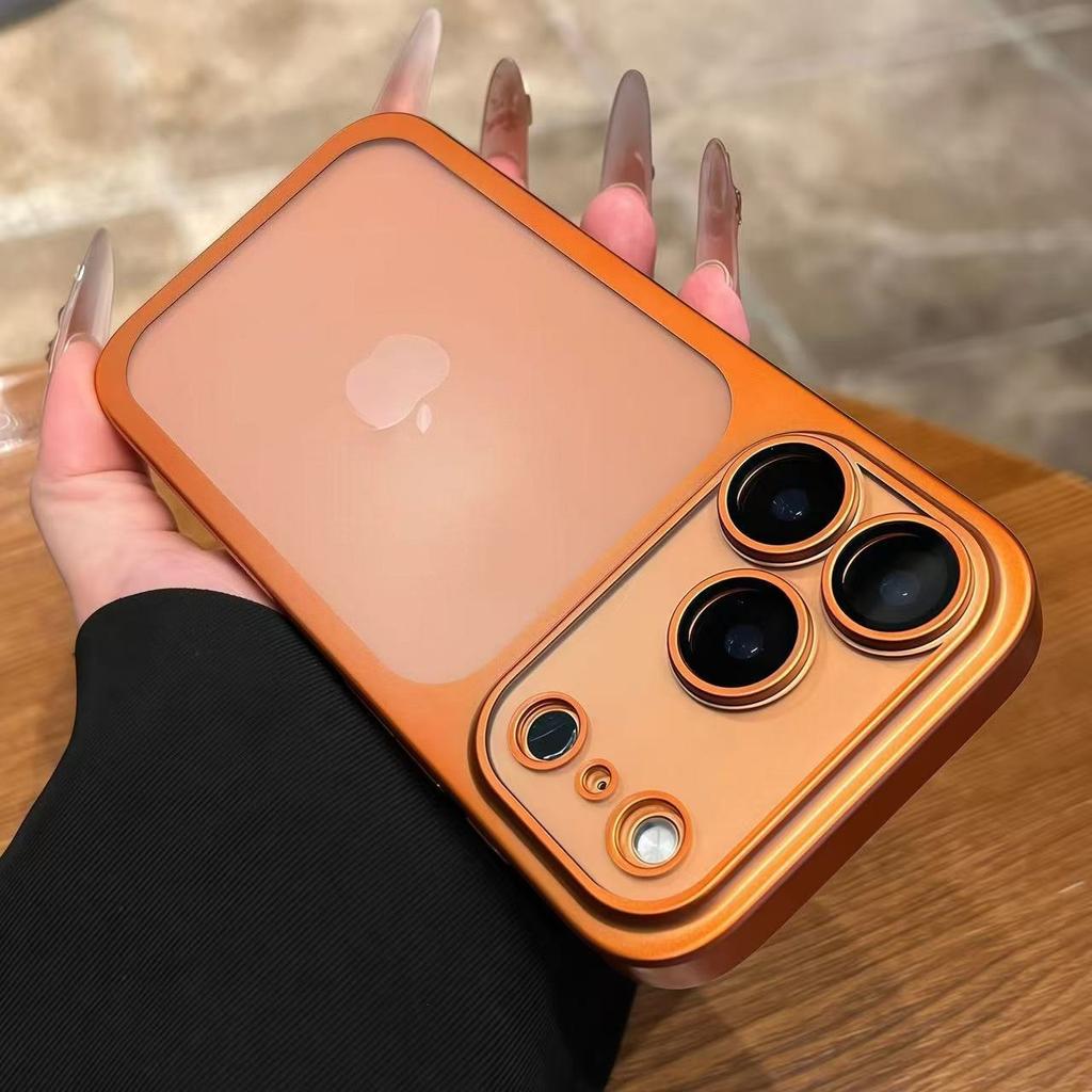Luxury Transparent Phone Case For iPhone 17 Air 17Pro 17 Pro Max Plating Frame Lens Film Protection Anti-fall Hard Clear Cover