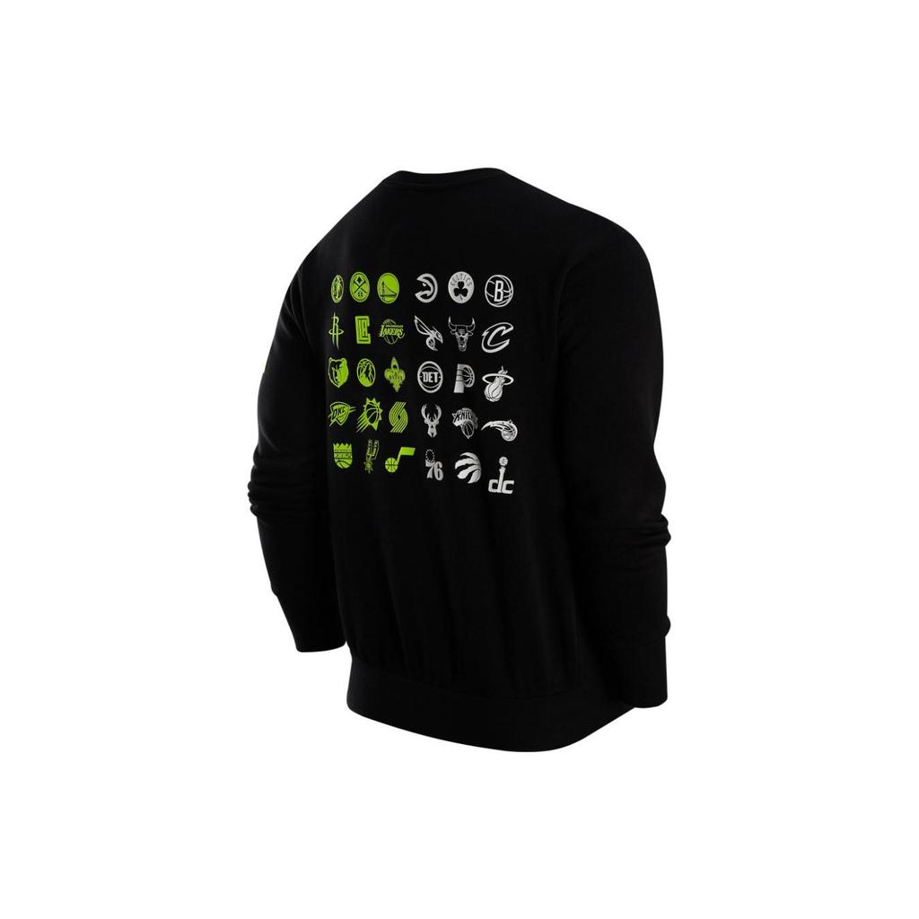 Nike Μπλούζα Φούτερ με Στρογγυλή Λαιμόκοψη με Γραφικό Λογότυπο NBA Team 31 Courtside Ανδρικά Τοπ Μαύρο DR9125-010