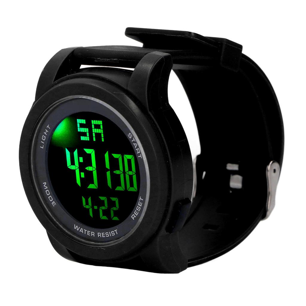 Digitale Sportuhr Multifunktional Große Anzeige Leuchtend 5 Bar Wasserdicht Schwimmuhr zum Laufen Wandern