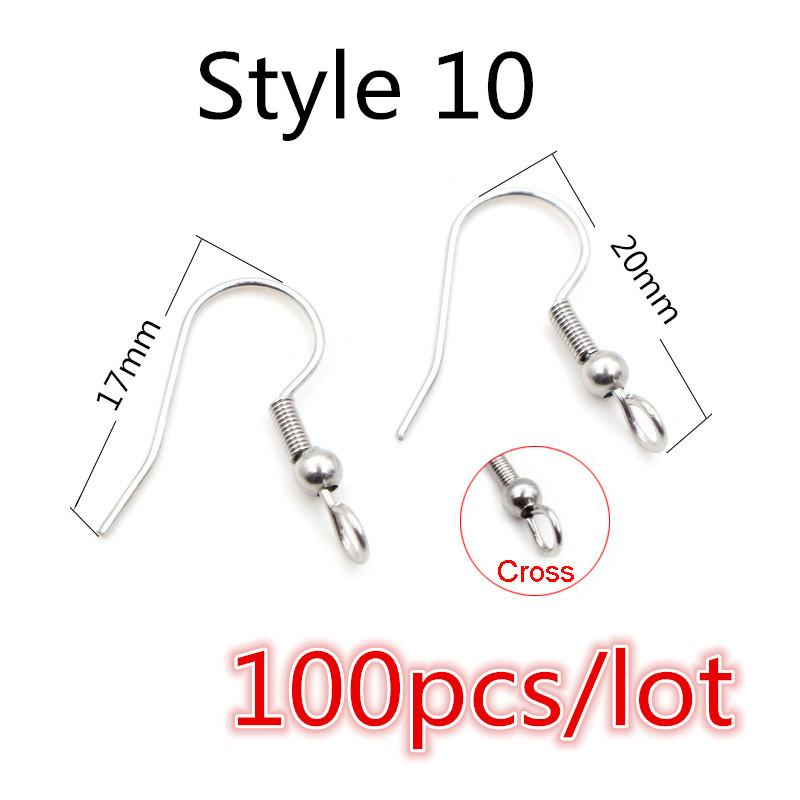  20x17mm Multi Styles Stainless steel DIY Earring Findings Clasps Hooks Jewelry Making Accessories Earwire