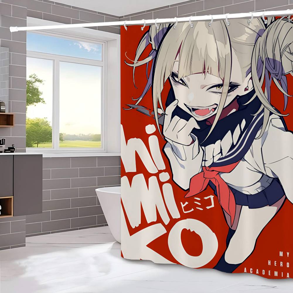

Himiko Toga Boku No Hero Academia Shower Curtain Summer Beach Bathroom Decorative Shower Curtain, Waterproof 90x180 cm