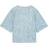 Puma All Over Print Crew Neck Short Sleeve T-Shirt Women Tops Blue 523215-21
