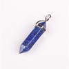Bohemian Style Agate Crystal Quartz Hexagonal Bullet Pendant Necklace