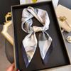 Women S Elegant Printed Silk Like Square Scarf Sun Protection Shawl