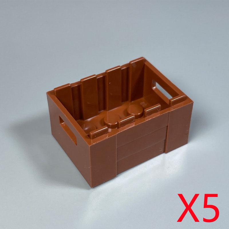 MOC City Scene Building Blocks Food Accessories Vegetable Fruit Shopping Cart Wine Bottle Toy