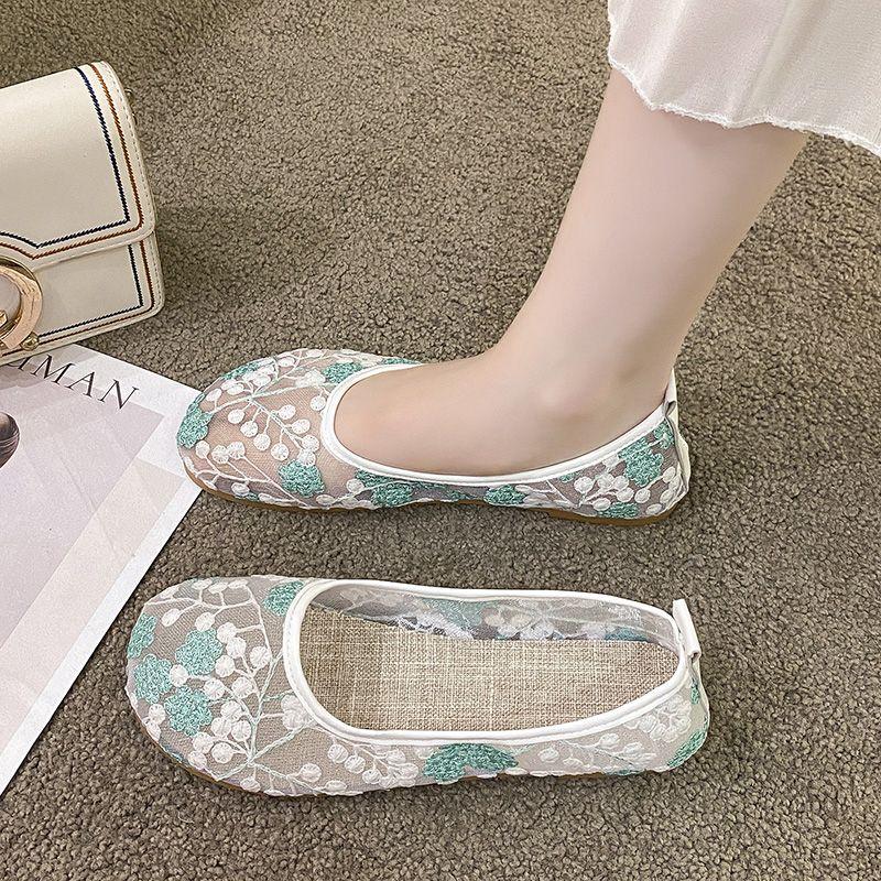 Fashion Summer Y2k Fashion Aesthetic Original Embroidered Casual Woman Footwear On Sale 2025 New In Mesh Breathable Flat Shoes for Women