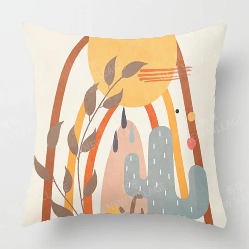 Nordic Fall Home Decor Autumn  Throw Pillow Cover Sofa Cushion Cover Velvet Modern    Morandi