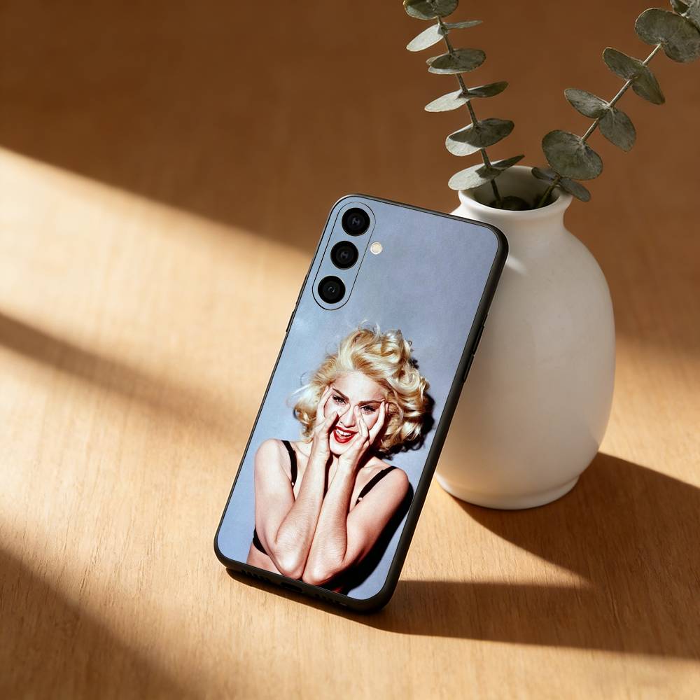 Queen of Pop M-Madonna Phone Case For Samsung GalaxyA13,21s,22,31,32,52,53,71,72,73,Soft Black Cover