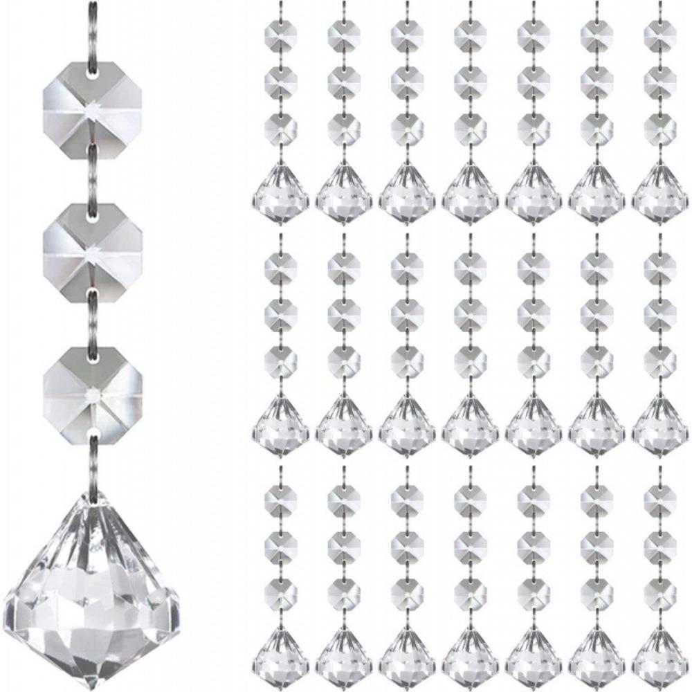 30Pcs Clear Acrylic Christmas Snowflake Ornaments Christmas Tree Charms  Christmas Tree Decor
