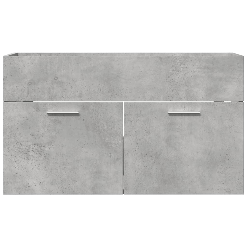 Bathroom Vanity Unit Concrete Grey 90 x 38.5 x 46 cm Particleboard