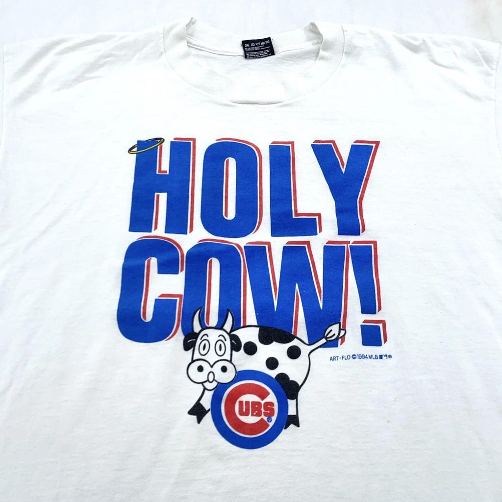 vintage 90s CHICAGO CUBS HOLY COW! T-Shirt XL baseball mlb soft thin