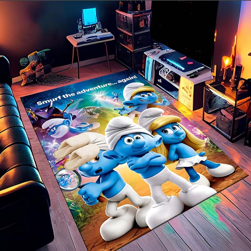 Smurfette's Adventure Area Rug Suitable for Indoor And Outdoor,Carpets for Kitchens, Homes, Offices, Living Rooms,Home Decor,Christmas Gift