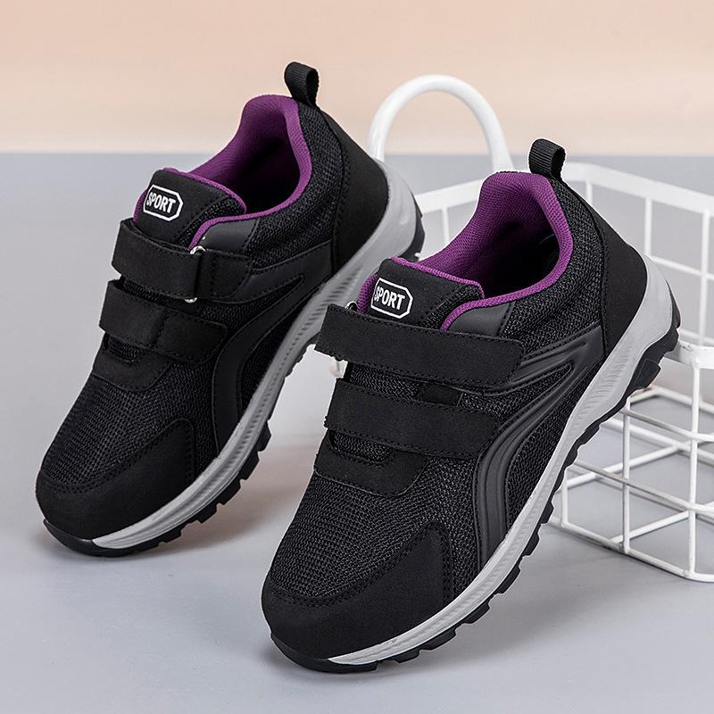 Diabetikerskor Herr Dam Bekväma Promenadskor för Äldre Svullna Fötter Ortopediska Justerbara Dubbla Kardborreband Sneakers