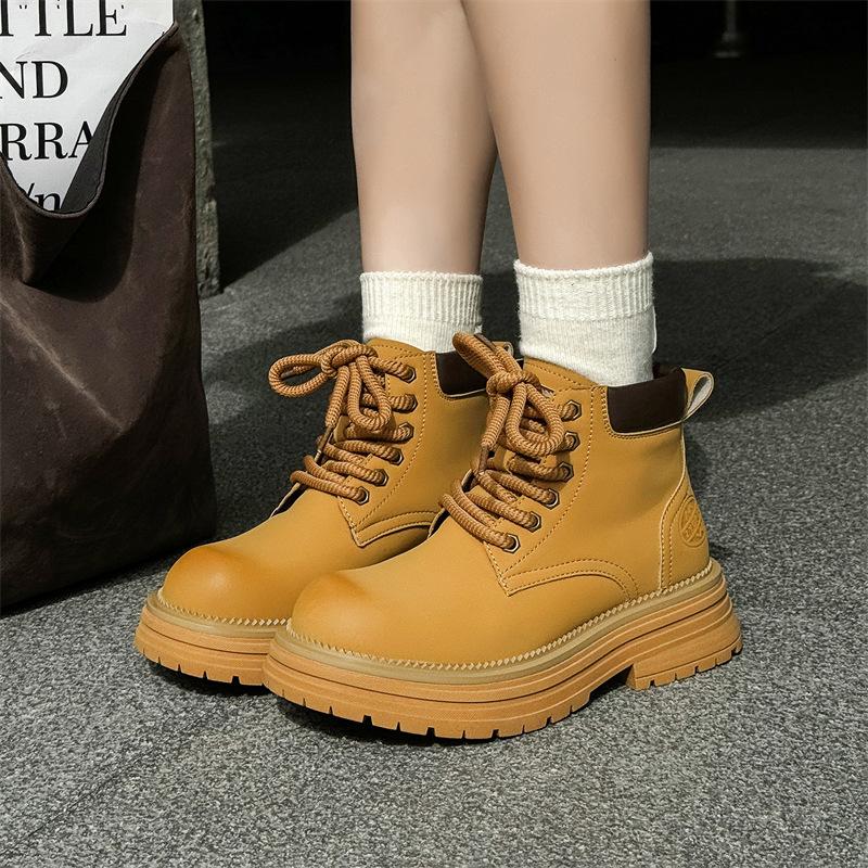 Martin boots men's 2024 new autumn and winter British style high-top rhubarb boots medium-top outdoor tooling boots 2681-R