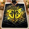 Flannel BlanketVillarreal FC Warm Soft Throw Blanket for Indoor Sofa Bed Living Room Use