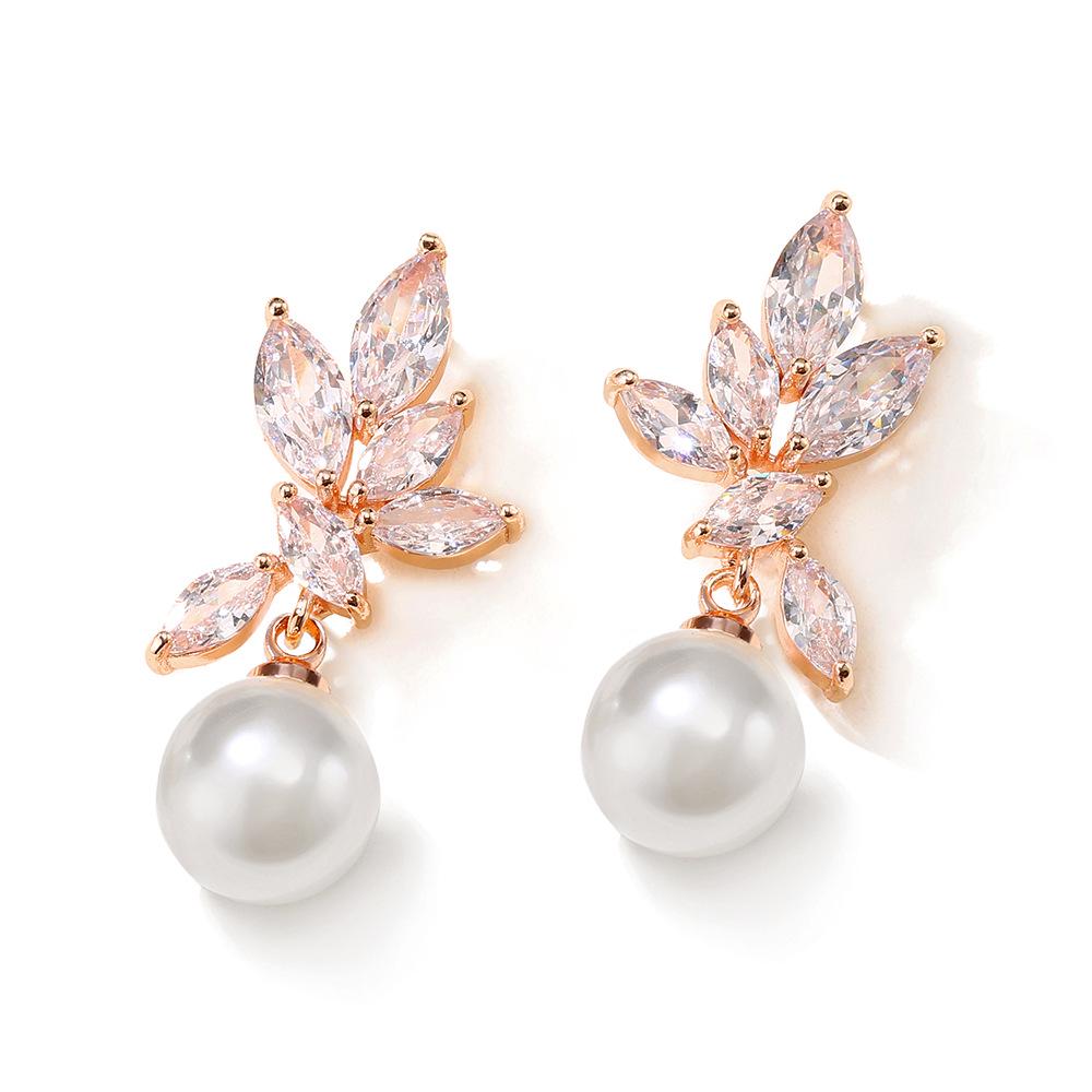 RAKOL Elegant Pearl Earrings for Women - European & American Stylish Fashion Trend Jewelry