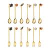 6x Stainless Steel Stirring Spoons Salad Forks for Home, Bar, Party, Restaurant
