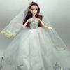 11" Princess Dress-Up Doll Outfit: Wedding Dress BJD Clothes for Slim Porcelain Dolls