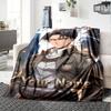 1pc Attack on Titan Blanket with Custom Name, Gift, for Men and Women, Soft Blanket, Good for Sofa Bed Couch Travel, Lightweight Flannel Blanket