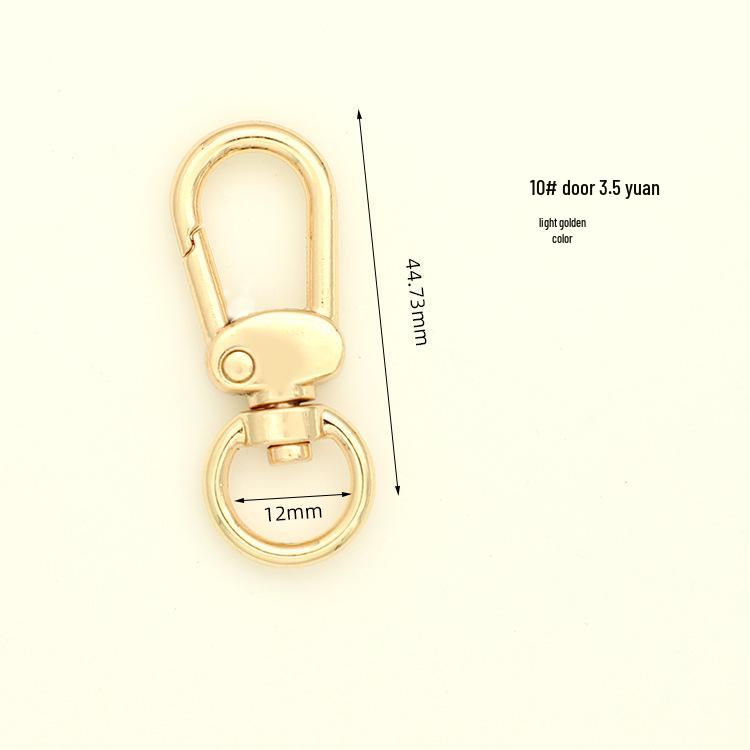 Hochwertige Schlüsselanhänger-Zubehörteile in Hellgold/Silber: Taschenriemen Schlüsselanhänger Anhänger mit kleiner Schnalle