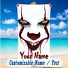 Beach Towel Custom Name Text, Quick Dry Large Towel For Beach HomeIT Pennywise