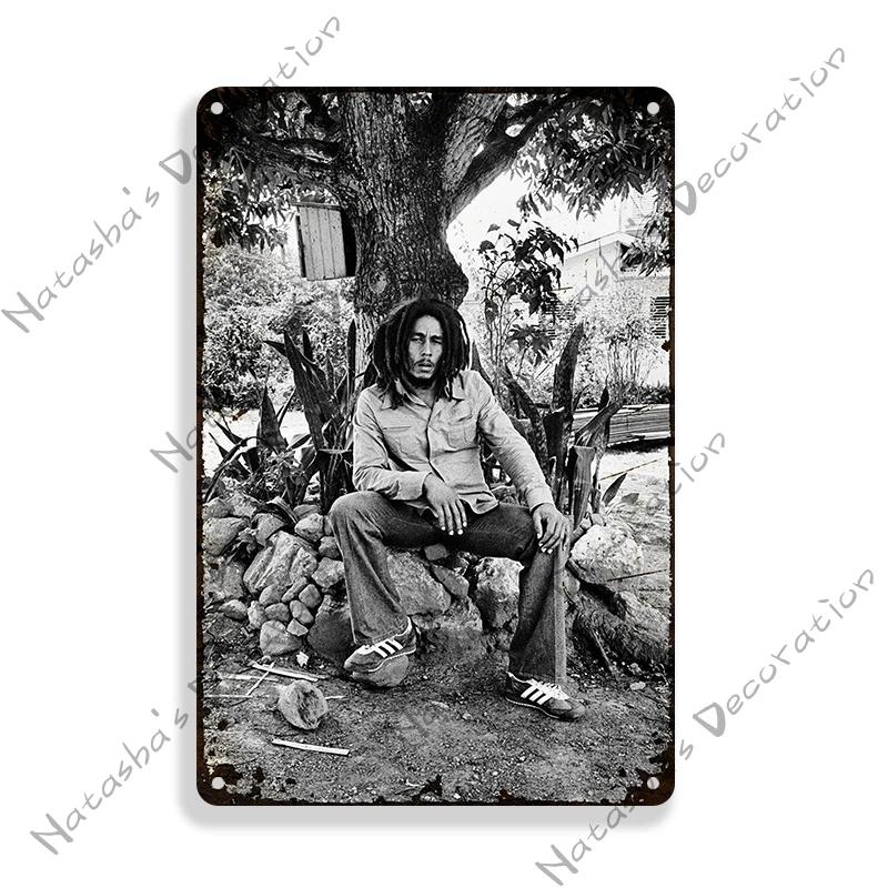 Roestig Bob Marley Metalen Posterbord Reggae Zanger Metalen Blikbord Vintage Poster Bar Club Pub Wanddecoratie Retro Rock Poster
