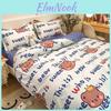 Girl Cotton Lovely Bed Washed Heart Sheet Quilt Set Princess Wind Four Pieces