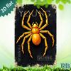 New Trendy HD Metal Wall Art  Vintage Retro Young DRYLITZIA Golden Spider Bug Illustration D Flat Design Creepy Yet Cool A