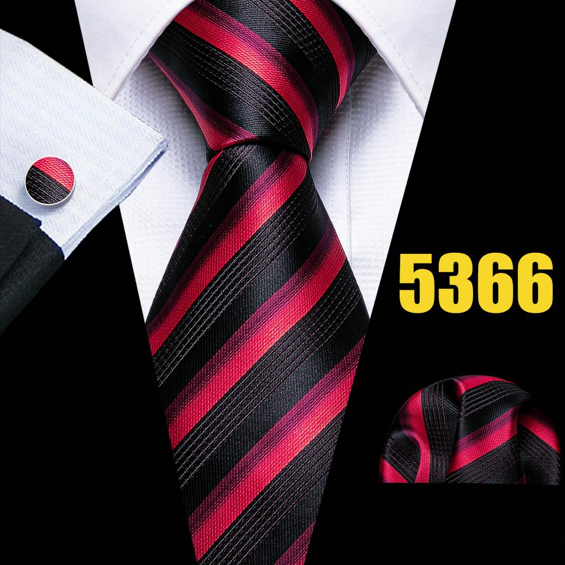 

Barry.Wang модный полосатый галстук для мужчин классический тканый шелковый галстук носовой платок запонки формальный повседневный N-5366