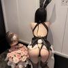Man Lust Lingerie Patent Leather Bunny Cos Uniform Pure Lust Open Crotch Onesie Passion Seduction Cosplay