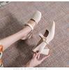 Mary Jane Shoes Year-Old Leather Versatile Square Head Evening Shoes Gentle Wind Low Heel Thick Heel Fairy Single Shoes Female