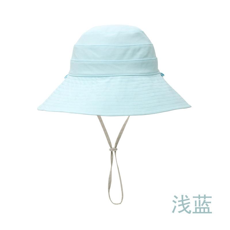 

Весенне-летняя новая панама из ледяного шелка, солнцезащитная, двусторонняя, защита от УФ-лучей, модная универсальная шляпа One size светло-синий