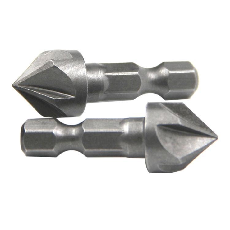 5pcs Hexagonal Shank Five Edge Chamfer Drill Bit Set for Accurate Hole Opening & Reaming Smooth Finishing Craftsmanship