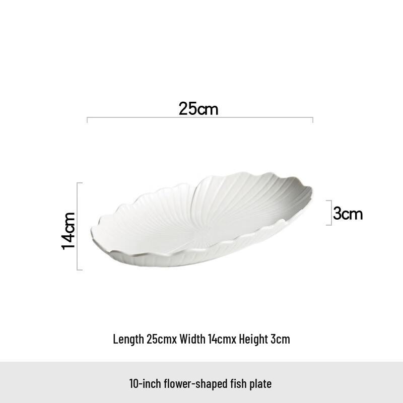 Nordic Ceramic Oval Fish & Serving Plate