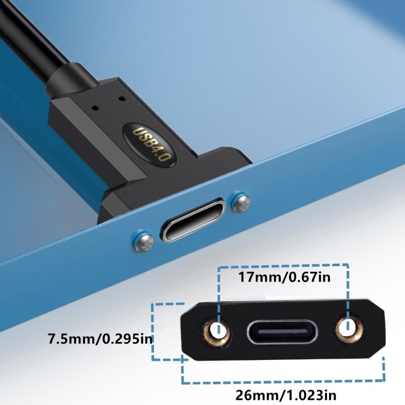 90 Degree USB4 Cable 40Gbps Data Transfer 240W USB C to USB C Cable Fast Charging 8K@60Hz USB 4 Cable