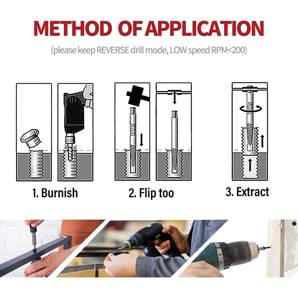 22Pcs/set Damaged Screw Extractor Drill Bits Purpose Tools Broken Speed Out Easy Bolt Stud Stripped Screw Remover Tool
